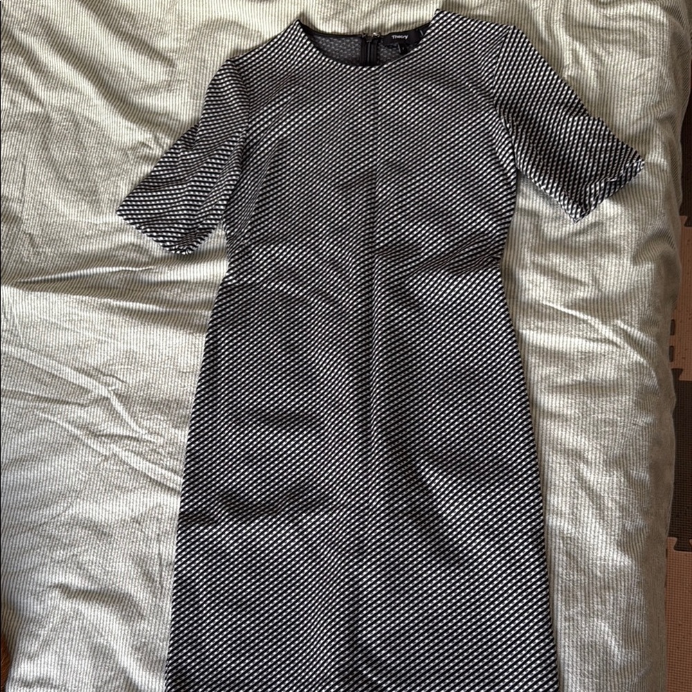 Theory Elegant Black and White Women's Dress